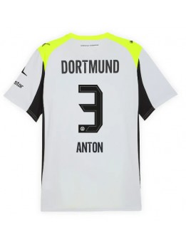 Moški Nogometna dresi replika Borussia Dortmund Waldemar Anton #3 Gostujoči 2025-26 Kratek rokav Moški Nogometna dresi replika Borussia Dortmund Waldemar Anton #3 Gostujoči 2025-26 Kratek rokav